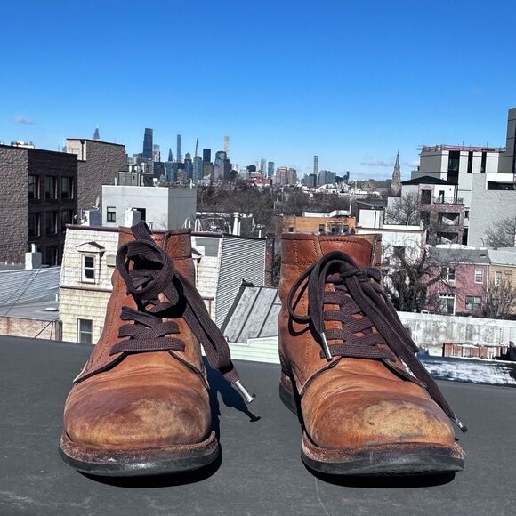 Sutro Clement Brown Leather Boots Size 8D Chukka Distressed Ankle RARE designer - Picture 2 of 7
